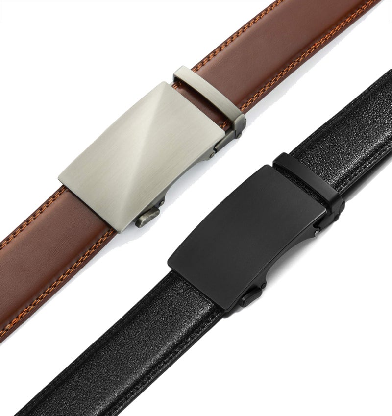 CHAOREN Leather Ratchet Belt Men 2 Pack - Customizable Fit, Effortless Style (35mm) - Image 3